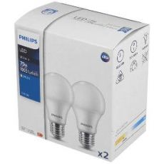 LEDbulb 10-75W A60 E27 WW 2 Pack PHILIPS