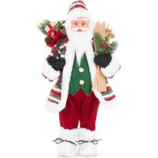 MagicHome Dekorácia Santa s lyžami 46 cm